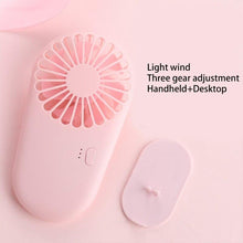 Load image into Gallery viewer, USB Recharging Handheld Outdoor Ultra Slim Portable Pocket Fan Cool Air Mini Fan
